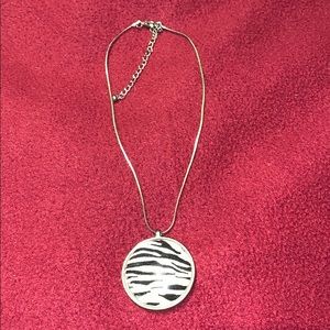 Zebra Pendant Necklace